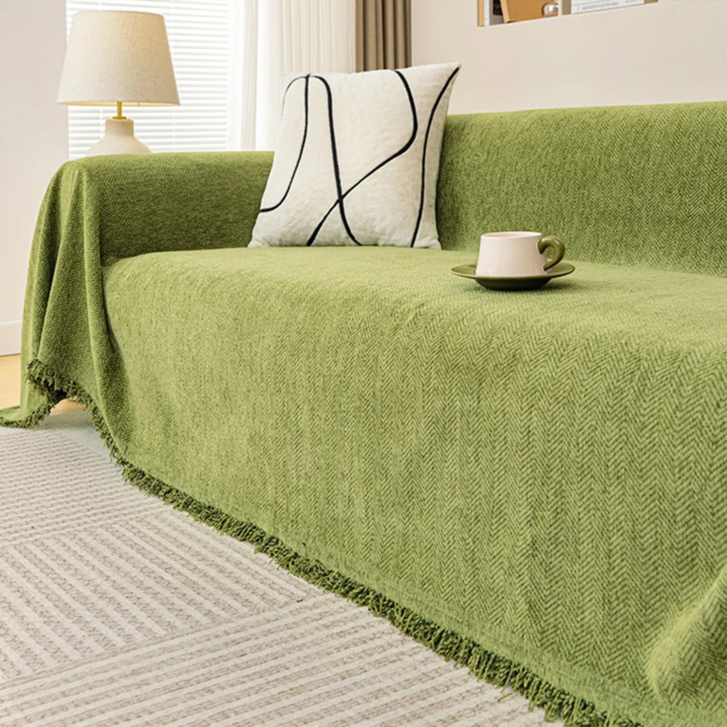 Funda de sofá de chenilla Chevron SoftGuard