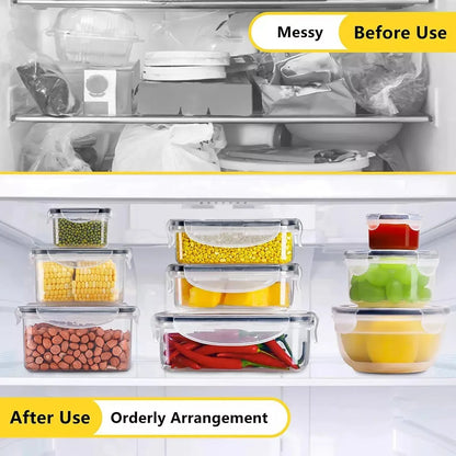Set 12 Organizador Para Refrigerador Y Cocina Contenedores Con Tapa