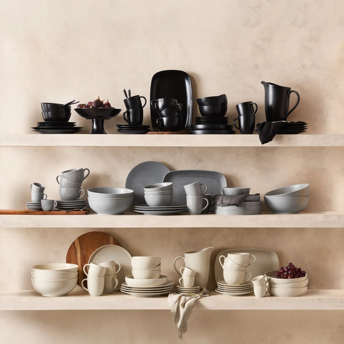 Juego de Vajilla 30 Piezas Cerámica Gres Basement Home