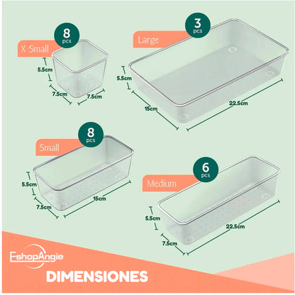 Set De 25 Cajones De Escritorio Organizadores