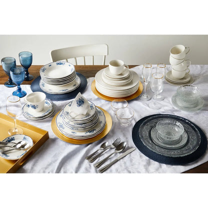 Juego De Vajilla Cerámica Blanca Puntos 30 Piezas Roberta Allen