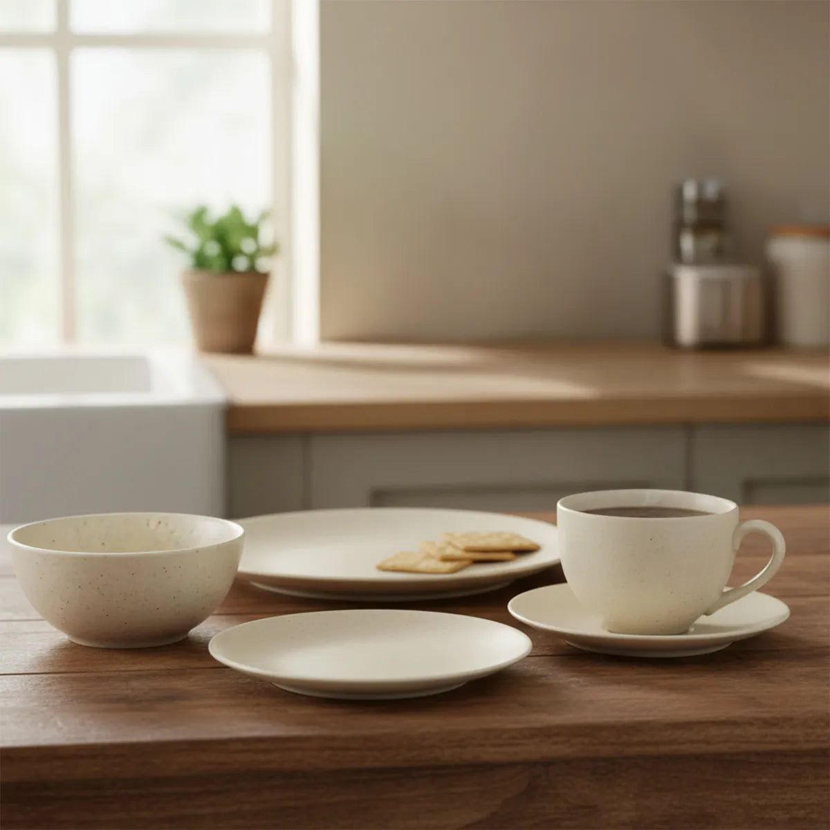 Juego de Vajilla 30 Piezas Cerámica Gres Basement Home